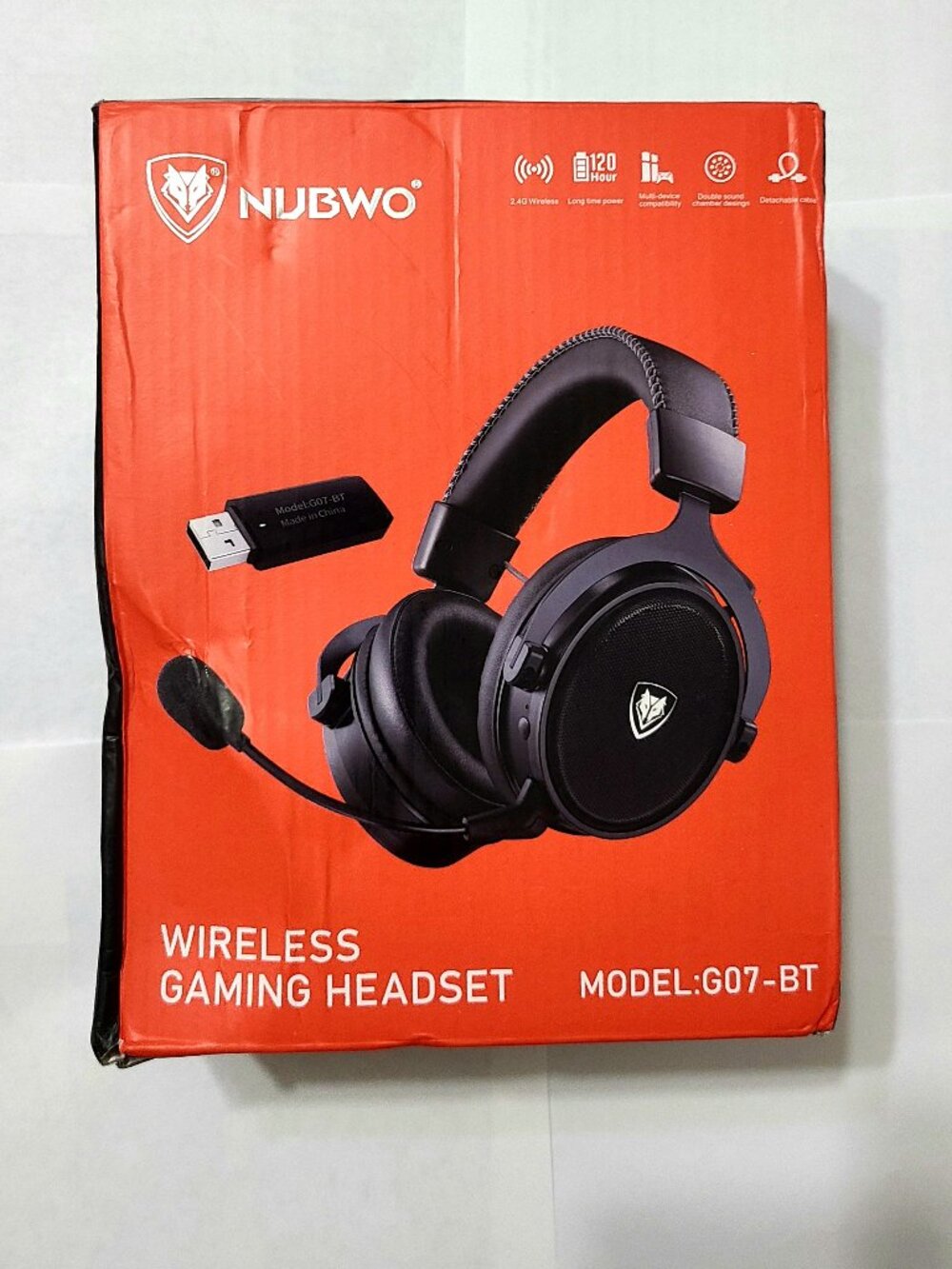 Wireless Gaming Headset – Bluetooth, USB Dongle, Box & Manual